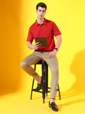 Turkey Red Longevity Premium Cotton Polo T-Shirt For Men