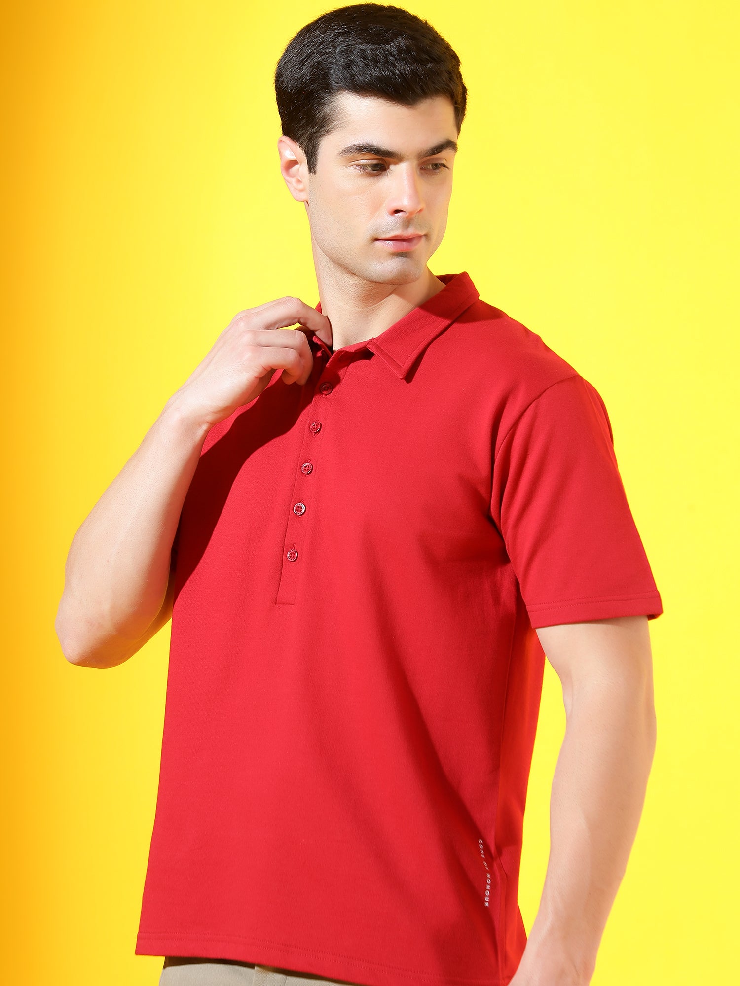 Turkey Red Longevity Premium Cotton Polo T-Shirt For Men