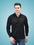 Finest Black Stripes Regular Fit Pure Cotton Shirt for Men