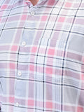 Finest Pink Check Regular Fit Pure Cotton Shirt for Men