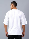 Oversized Fit Snowy White Heavy Cotton T-Shirt For Men